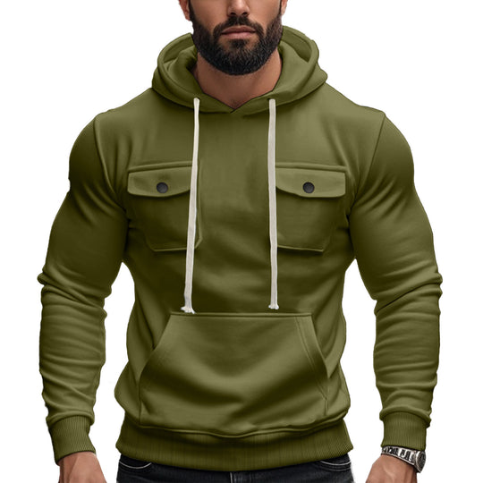Herren Kapuzenpullover mit praktischen Pattentaschen und modernem Design Heidi-Mode