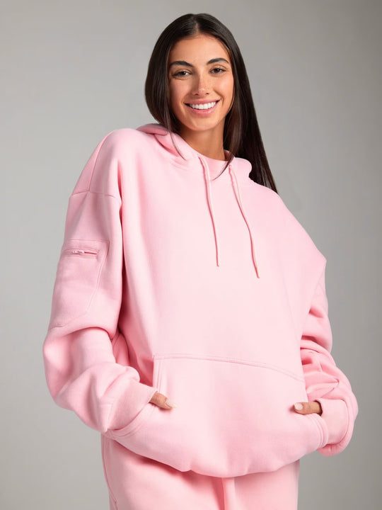 Damen entspannender Hoodie mit integrierter Schlafaugenmaske Heidi-Mode