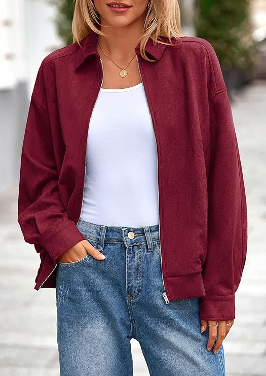 Damen lässige Übergangsjacke mit hohem Kragen und Reißverschluss Heidi-Mode