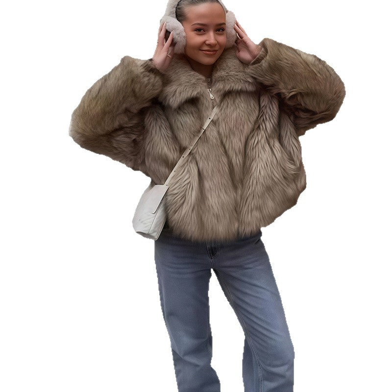 Damen Luxus Kunstfelljacke Heidi-Mode