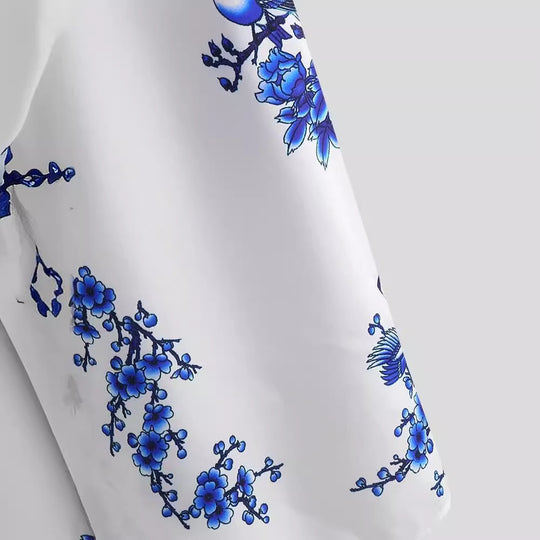 Herren Kurzarmhemd mit elegantem floralem Druck und hochwertigem Material Heidi-Mode