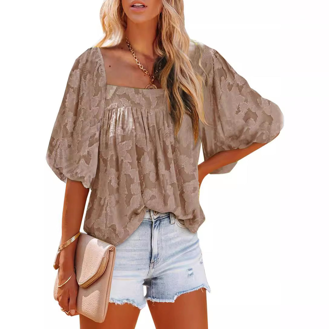 Damen Bluse mit weiten Ärmeln und elegantem Schnitt Heidi-Mode