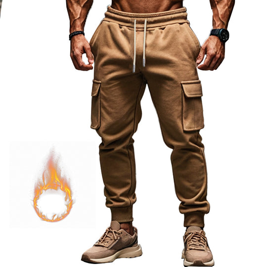 Herren Cargo-Jogginghose mit elastischem Bund und multifunktionalen Taschen Heidi-Mode