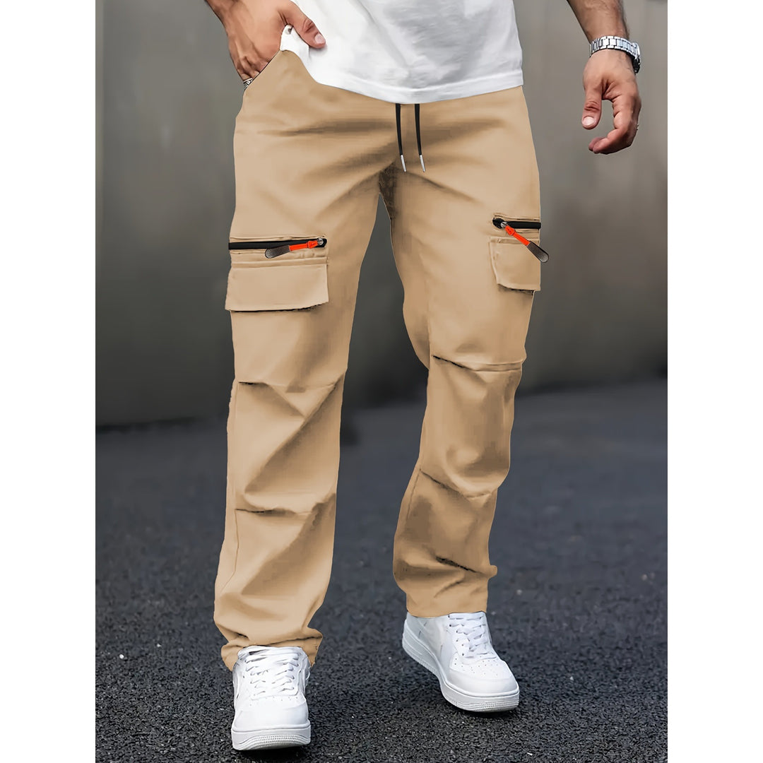 Herren cargo Hose mit innovativen Taschen und elastischem Bund Hedi-Mode