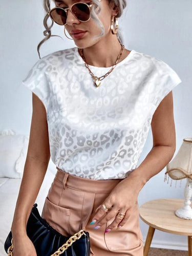 Damen Oberteil mit luxuriösem Leopardenmuster und elegantem Schnitt Heidi-Mode