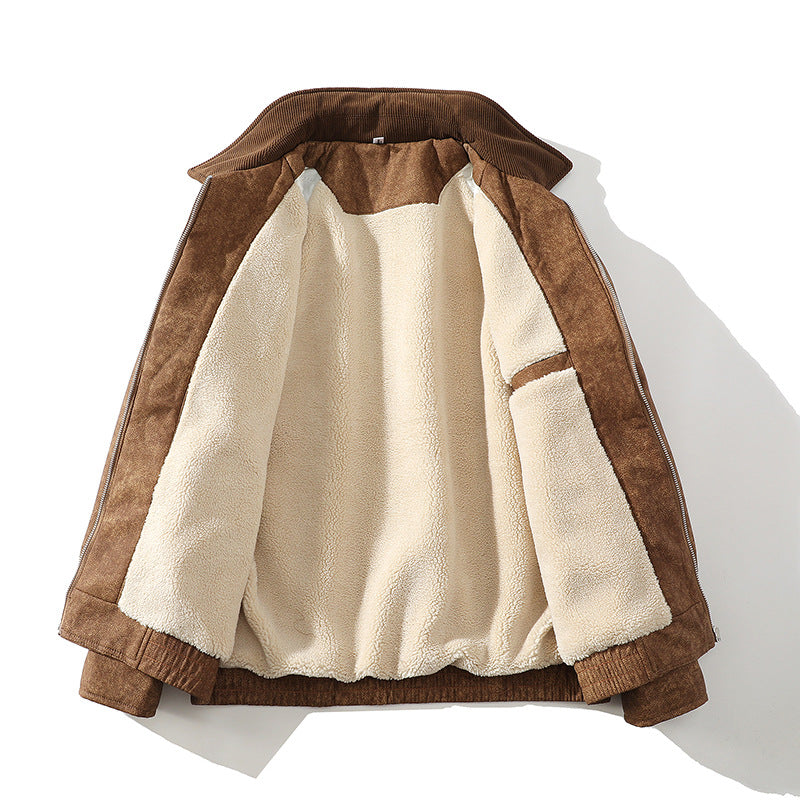 Herren Übergangsjacke mit weichem Futter und modischem Kragen Heidi-Mode