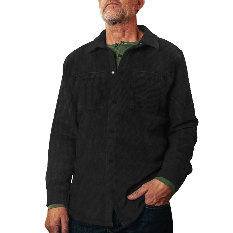 Herren Cord-Jacke mit praktischen Brusttaschen und modernem Schnitt Heidi-Mode