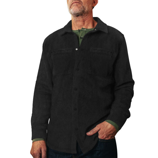 Herren Cord-Jacke mit praktischen Brusttaschen und modernem Schnitt Heidi-Mode