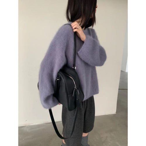 Damen kuscheliger Pullover mit Boxy-Schnitt Heidi-Mode