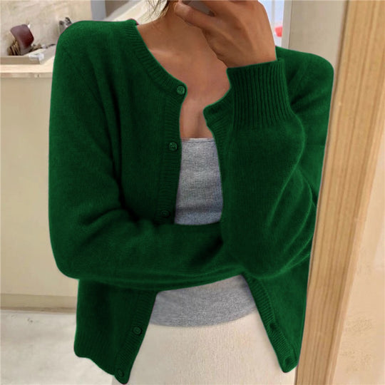 Damen kuschelige Strickjacke Heidi-Mode