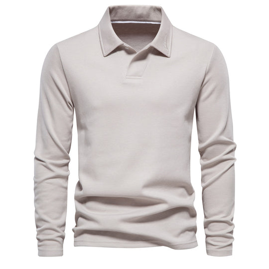Herren Langarm Poloshirt mit intensivem Struktur-Design und klassischem Kragen Heidi-Mode