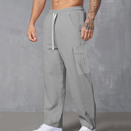 Herren Cargohose mit elastischem Bund und praktischen Taschen Heidi-Mode
