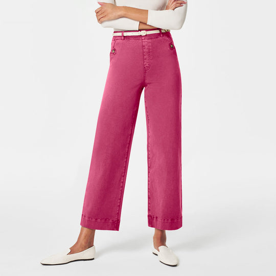 Damen Weitgeschnittene Stoffhose mit eleganten Details Heidi-Mode