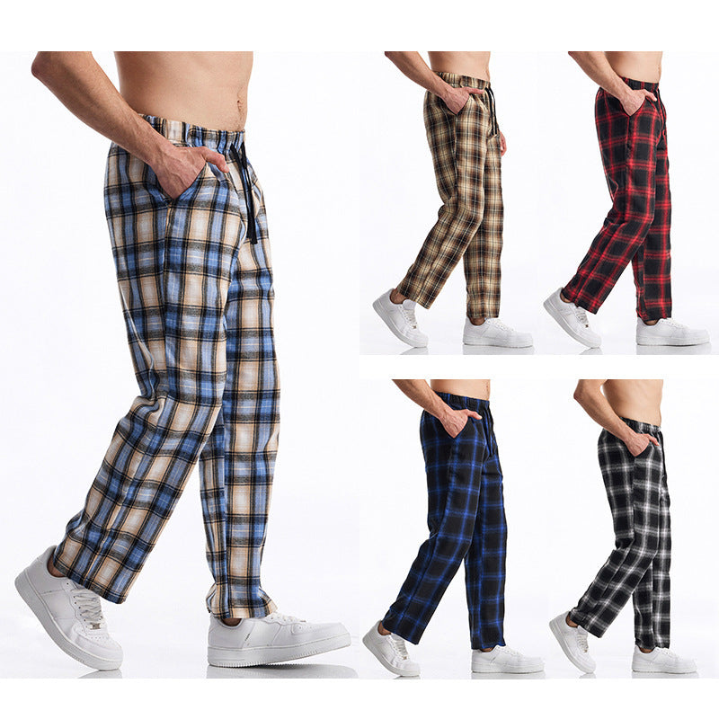 Herren bequeme Freizeithose mit Karomuster Heidi-Mode