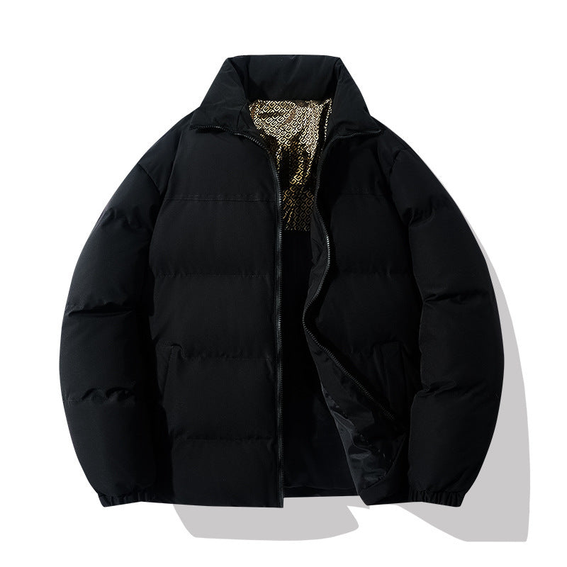 Herren isolierte Steppjacke mit hohem Kragen und praktischen Taschen Heidi-Mode