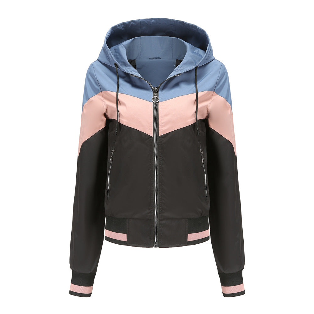Damen sportliche Windbreaker-Jacke mit praktischen Reißverschlusstaschen Heidi-Mode