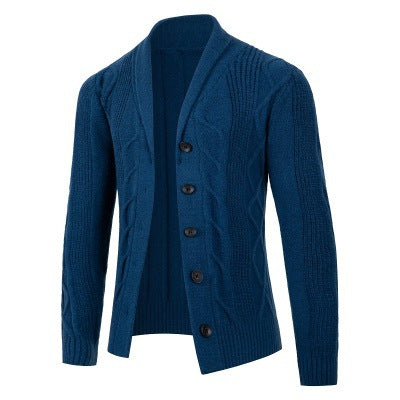 Herren Strickjacke mit innovativem Zopfmuster und gemütlichem Schnitt Heidi-Mode