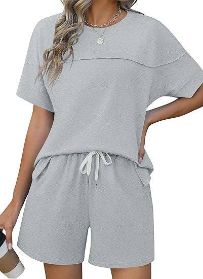 Damen lässiges Sport-Outfit mit elastischem Bund und praktischen Taschen Heidi-Mode