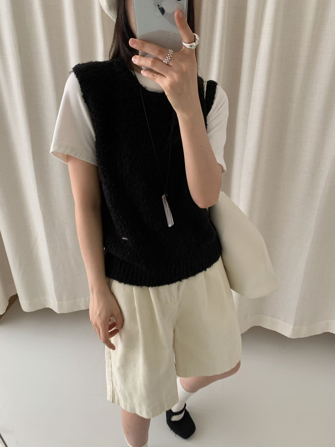 Damen Strickweste mit weichem, flauschigem Material und modernem Schnitt Heidi-Mode