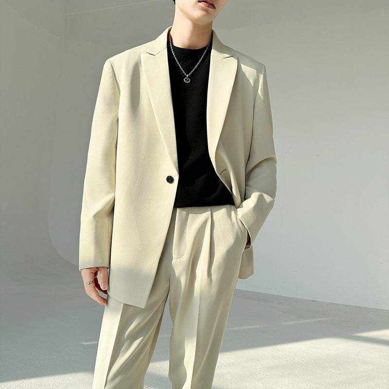 Herren eleganter Anzugblazer mit modernem Schnitt und feinem Innenfutter Heidi-Mode