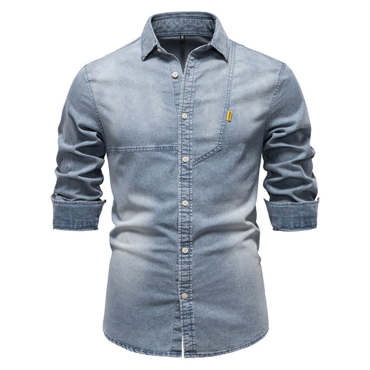 Herren Jeanshemd Heidi-Mode