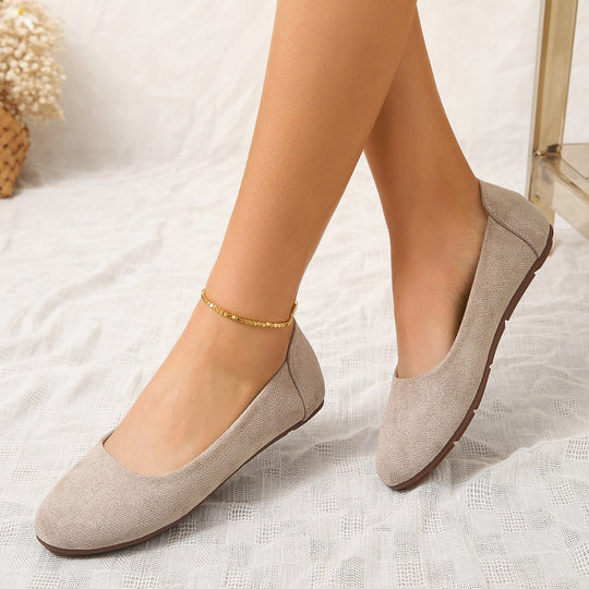 Damen Bequeme Slipper mit weichem Wildleder-Obermaterial und rutschfester Sohle Heidi-Mode