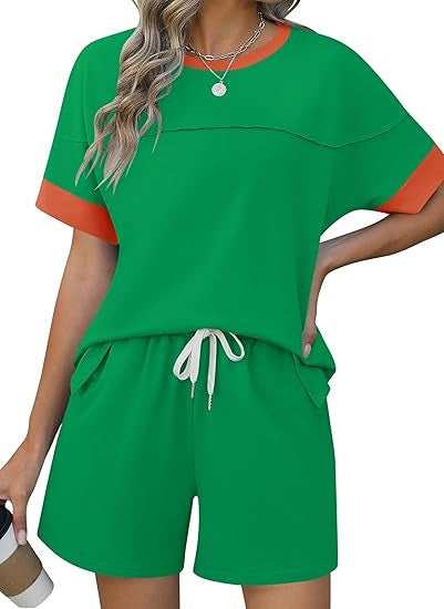 Damen lässiges Sport-Outfit mit elastischem Bund und praktischen Taschen Heidi-Mode