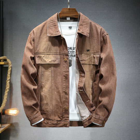 Herren modische Denimjacke mit funktionalen Taschen und lässigem Schnitt Heidi-Mode