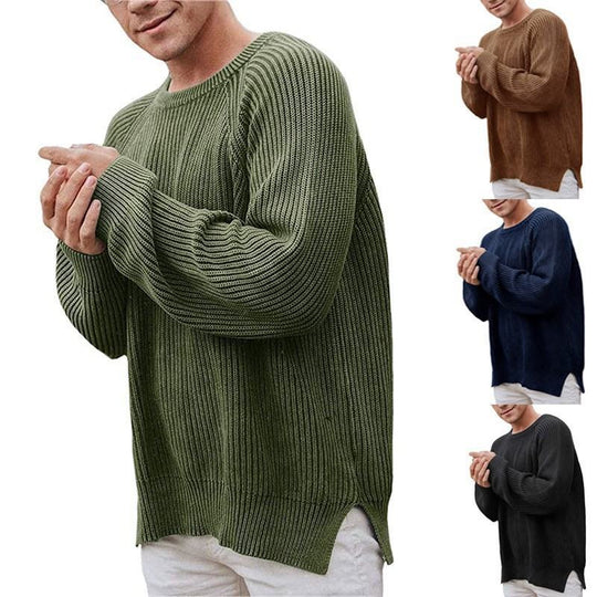 Herren eleganter Strickpullover mit strukturiertem Design und modernem Schnitt Heidi-Mode