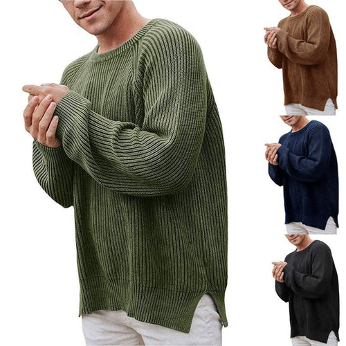 Herren eleganter Strickpullover mit strukturiertem Design und modernem Schnitt Heidi-Mode