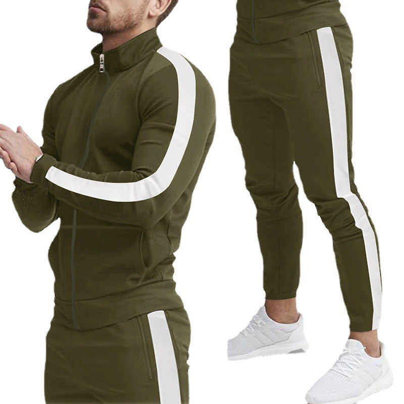 Herren Sportanzug mit praktischen Reißverschlusstaschen und atmungsaktivem Material Heidi-Mode