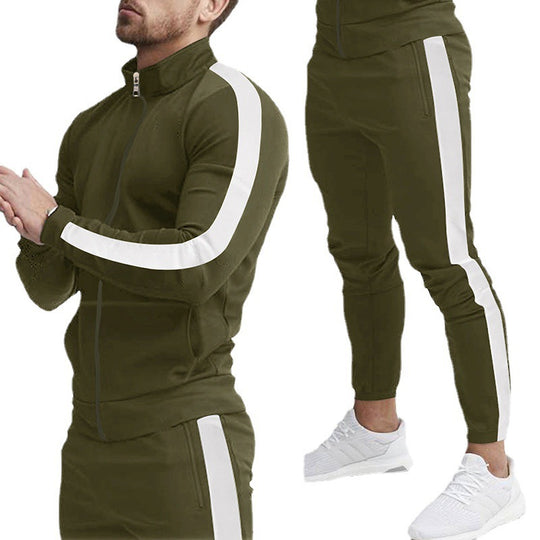 Herren Sportanzug mit praktischen Reißverschlusstaschen und atmungsaktivem Material Heidi-Mode