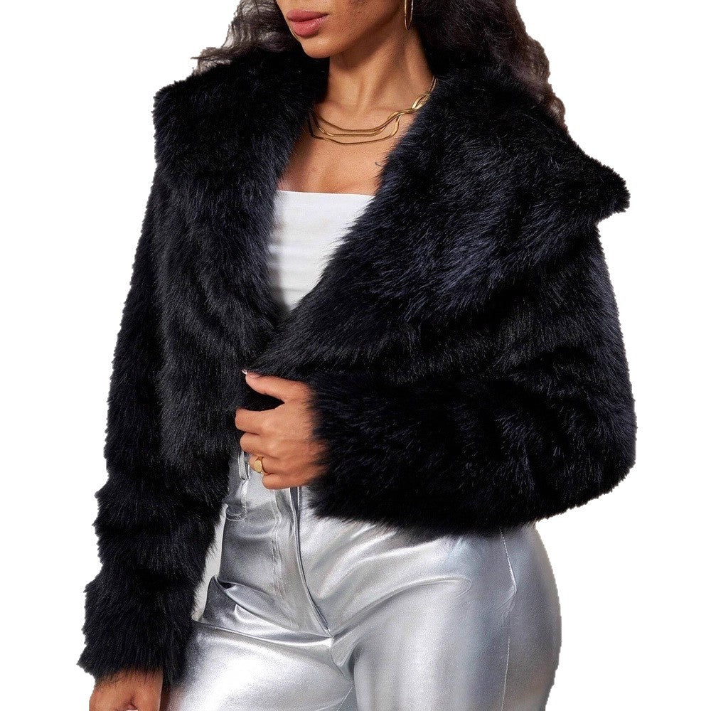 Damen Kuschelige Felljacke im Trend Heidi-Mode