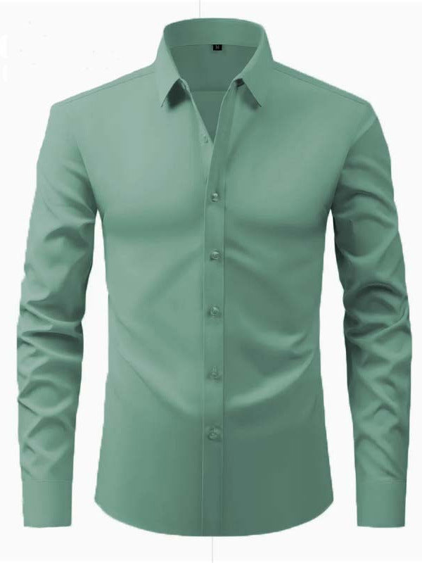 Herren langärmliges Hemd mit innovativer Schnittführung und Modernem Design Heidi-Mode