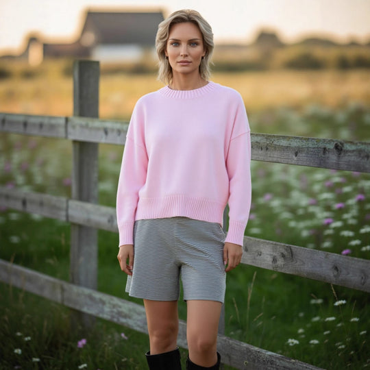 Damen lässiger Oversized Pullover Heidi-Mode