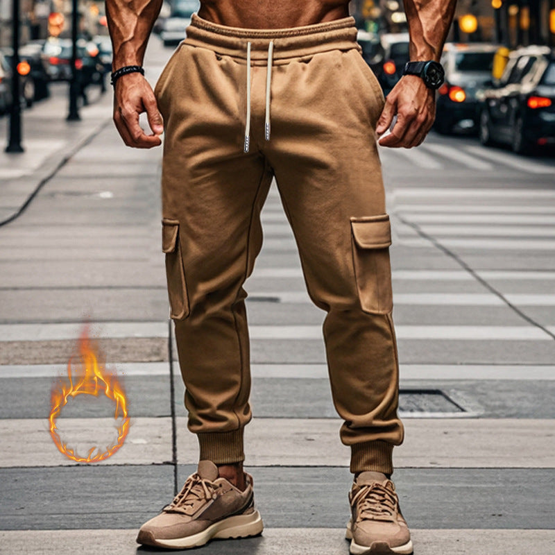 Herren Sportliche Cargo-Jogginghose mit elastischem Bund und praktischen Taschen Heidi-Mode