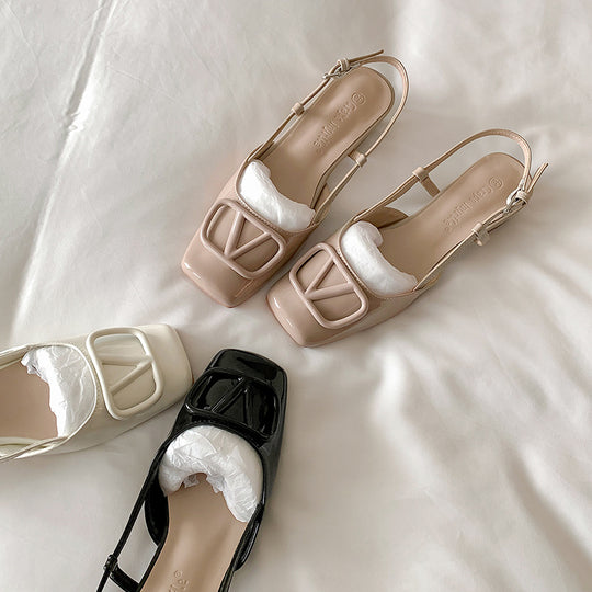 Damen Sling-Pumps mit modischem Schnallenakzent und bequemer Absatzhöhe Heidi-Mode