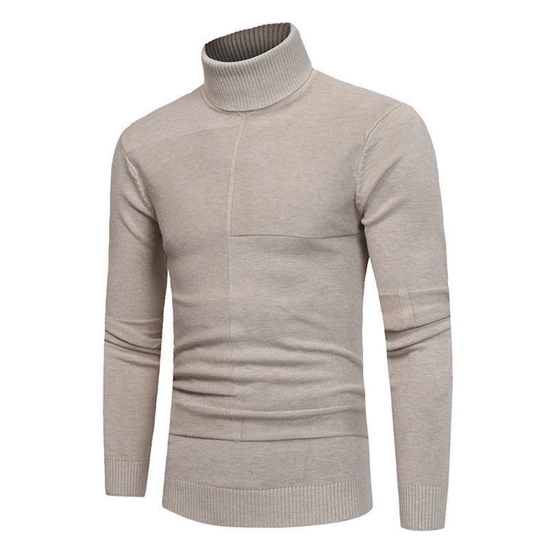 Herren Hochwertiger Rollkragenpullover aus weichem Strick Heidi-Mode