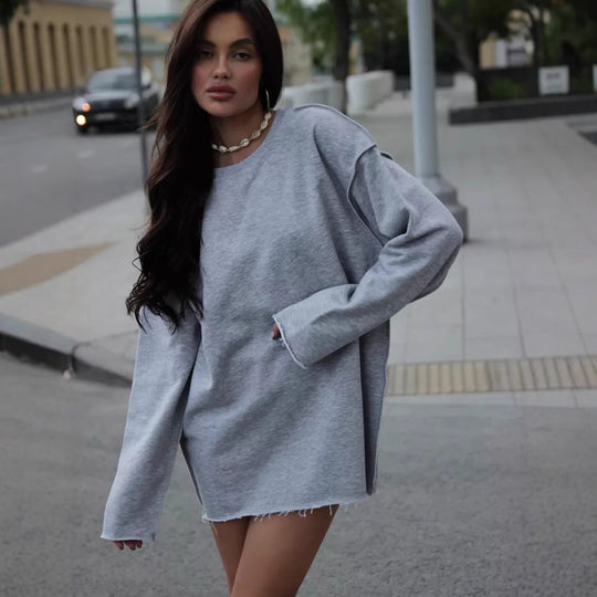 Damen Oversized Sweatshirt Heidi-Mode