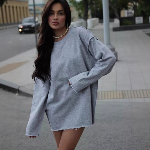 Damen Oversized Sweatshirt Heidi-Mode