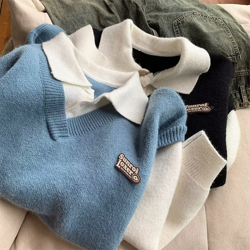 Herren Strickpoloshirt Heidi-Mode