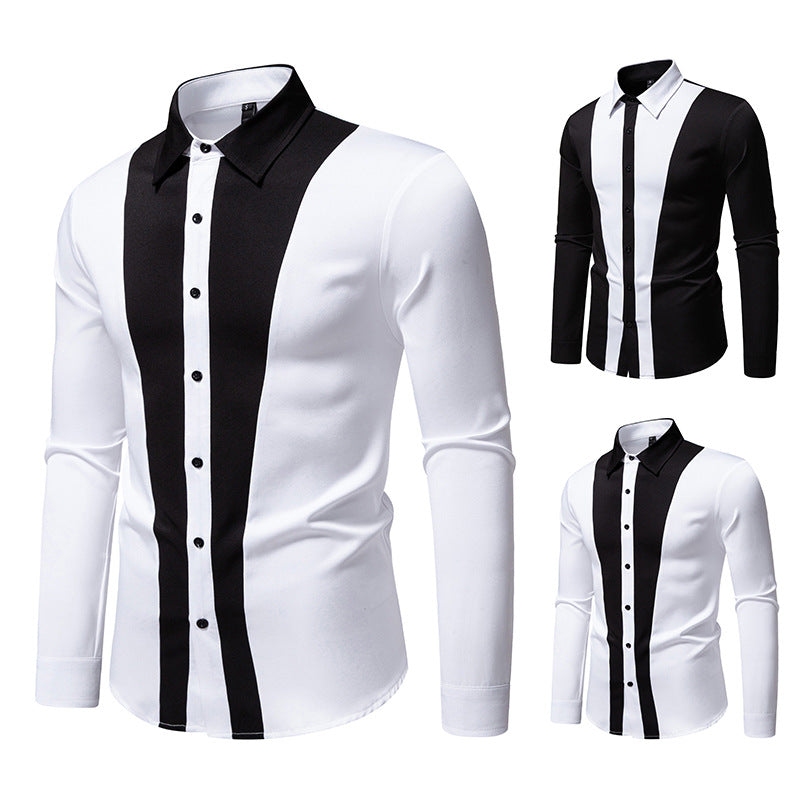 Herren Elegantes Hemd mit farbigen Kontrasteinsätzen Heidi-Mode
