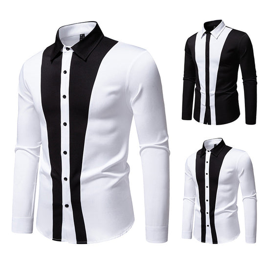 Herren Elegantes Hemd mit farbigen Kontrasteinsätzen Heidi-Mode