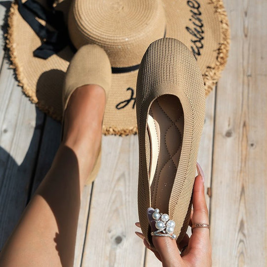 Damen Ballerinas mit flexiblem Obermaterial und rutschfester Sohle Heidi-Mode