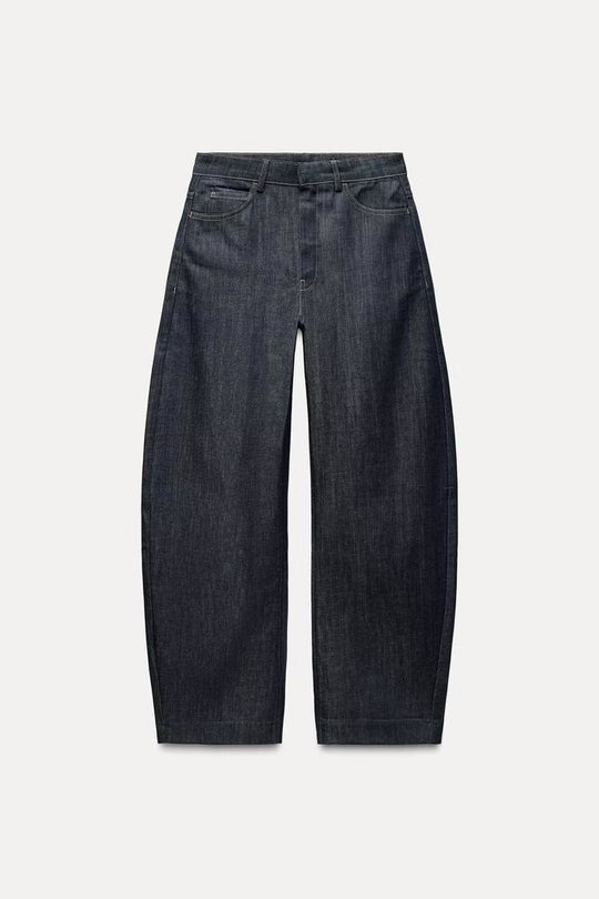 Damen Trendige Wide-Leg Jeans mit hohem Bund und lässigem Schnitt Heidi-Mode