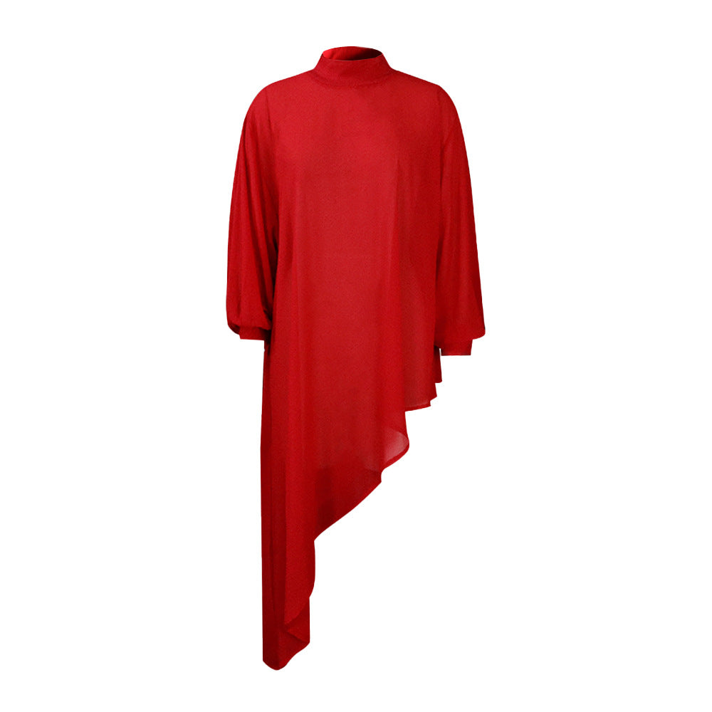 Heidi-Mode | Damen Oversized Parka mit Lockeren Ärmeln und Asymmetrischem Saum