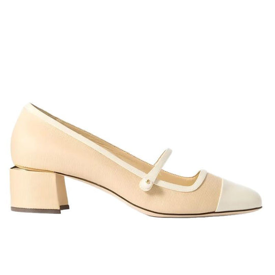 Femme Elegante Blockabsatz Mary Jane Schuhe Heidi-Mode
