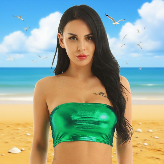 Damen Bustier im schimmernden Metallic-Design Heidi-Mode