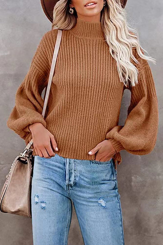 Heidi-Mode | Treffen Sie Mich Draußen Abend Ballonärmel Pullover