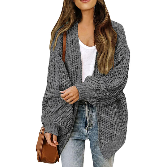 Damen Gemütlicher Strickcardigan mit Oversize-Schnitt Heidi-Mode